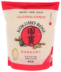 Kokuho Rose front packaging showing 10-pound bag and brand