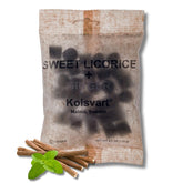 kolsvart front packaging showing 4.2 oz bag and festive design benefit clear product identity