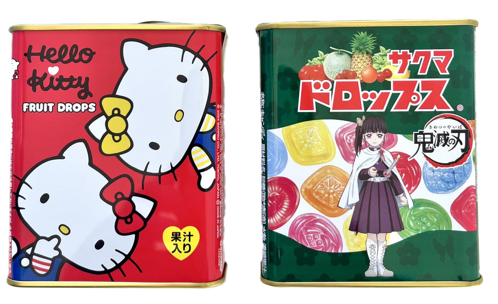 Konbini Japan Sakuma front packaging showing colorful collectible tins and branding