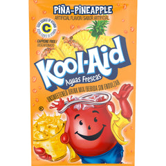 Kool-Aid packet front view showing pineapple branding and single-serve convenience