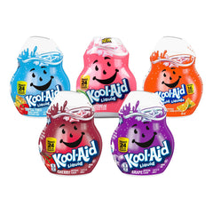 Kool-Aid front packaging showing five flavors and quick grab convenience