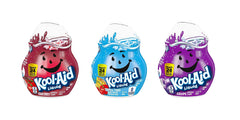 Kool-Aid front packaging showing three flavor bottles for convenient variety