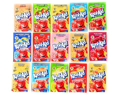Kool Aid front packaging showing assorted 36-packet variety for easy party servings