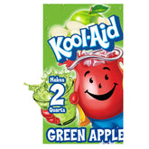 Kool-Aid front view of multiple green apple packets showing convenience and portion control