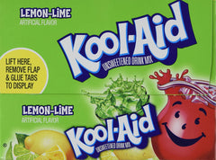 Kool‑Aid single lemon‑lime packet closeup for convenient portioning