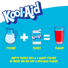 Kool-Aid poured over ice in glass highlighting refreshing chilled serving option