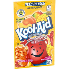 Powder texture of Kool-Aid Peach Mango showing fine, easy-dissolve mix