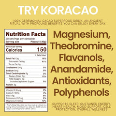 KORACAO cacao chunks texture close-up revealing rich cocoa granules and aroma