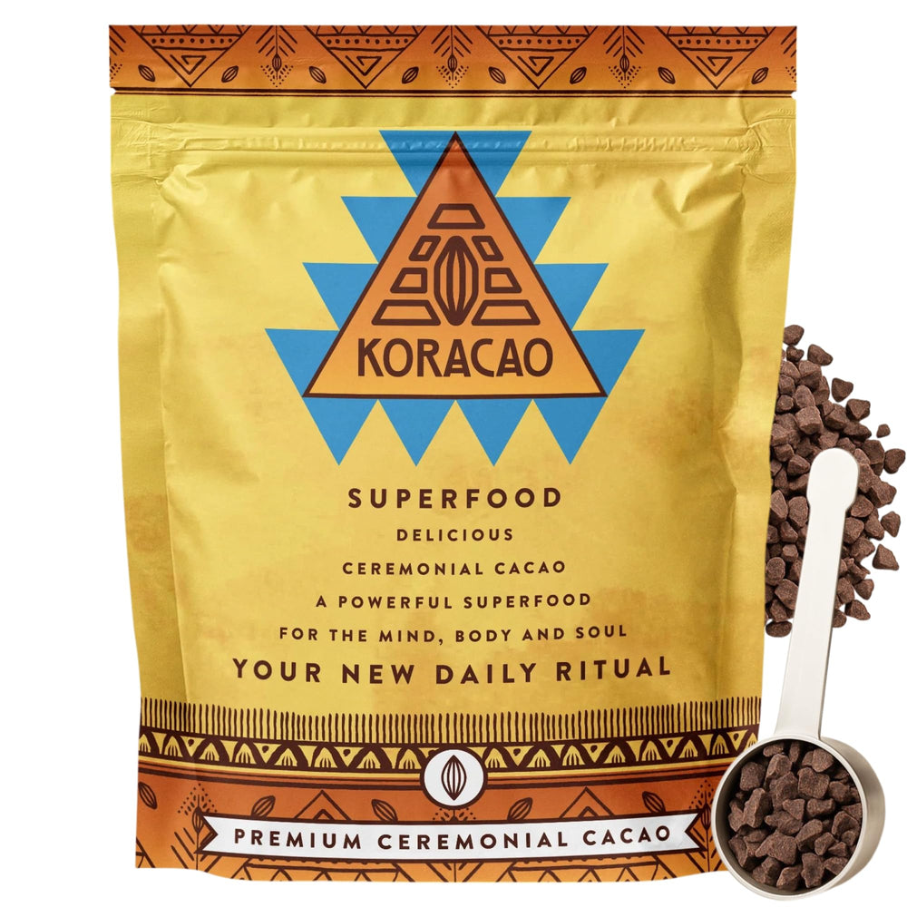KORACAO front pouch view showing packaging and sustainable branding benefiting shelf appeal