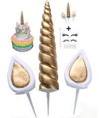 Koshi XL unicorn front packaging showing gold horn and eyelashes for instant party flair