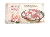 Koska front box showing rose Turkish Delight, appealing gift presentation