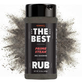 Kosmos Q front packaging showing bold steak rub for consistent seasoning