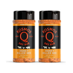Kosmos Q front packaging showing two shaker bottles and label benefits
