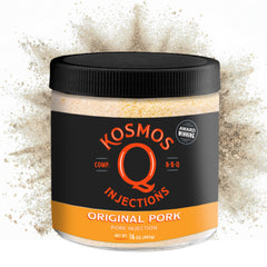 Kosmos Q bottle front view showing label and size, promotes reliable flavor