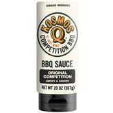 Kosmos Q front label on bottle showing bold sweet-smoky branding and appeal