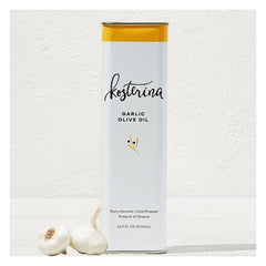 Kosterina front tin showing branding and protective packaging benefit