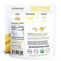 KOYAH powder close-up texture highlighting natural banana color