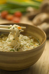 Koyo prepared bowl steaming ramen illustrating quick hot-meal convenience