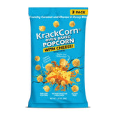 KrackCorn front packaging showing 3-pack and flavor for easy selection