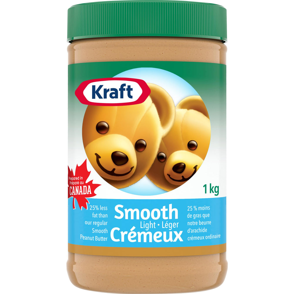 Kraft light smooth front jar showing product and label benefit
