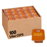Kraft single-serve syrup cup front view showing brand and convenient dispensing benefit