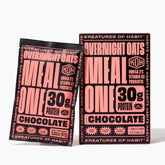 Kreatures of Habit front packaging showing chocolate overnight oats and convenience