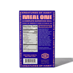 Kreatures of Habit close-up of oat texture highlighting high-protein consistency