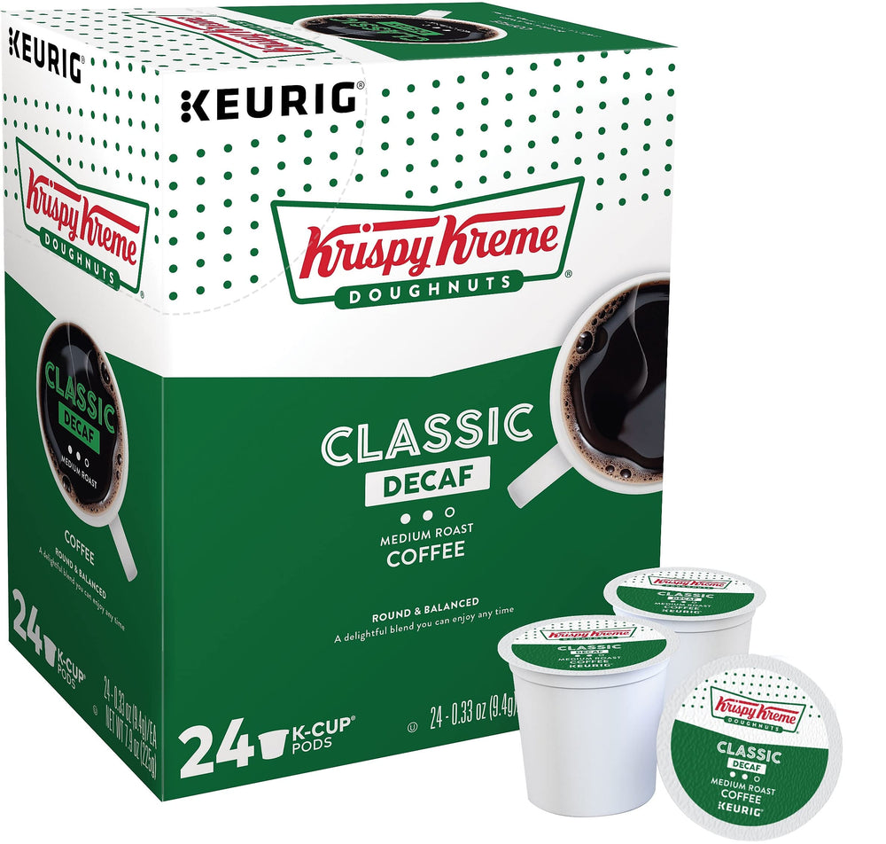Krispy Kreme front packaging showing 24-count box and product benefit fresh taste