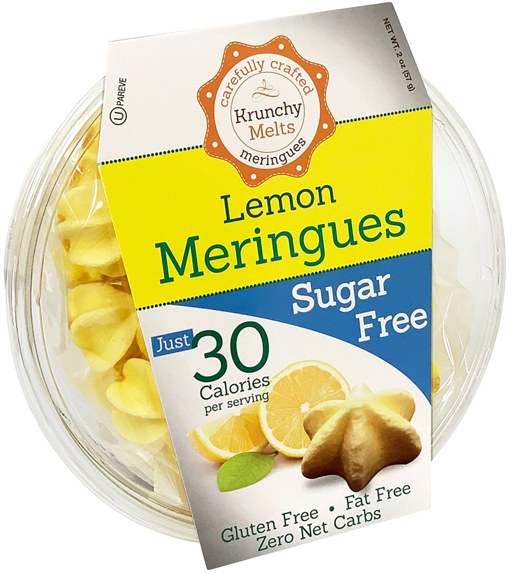 Krunchy Melts front packaging showing lemon flavor and benefits