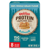 Krusteaz front box pack of 8 showing product name and protein benefit