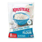krusteaz front package showing brand and gluten-free claim for reliable baking