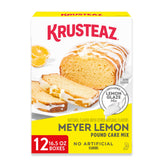 Krusteaz boxed mix front packaging showing product and Meyer lemon appeal