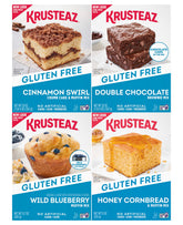 Krusteaz front packaging showing the gluten free variety pack benefits