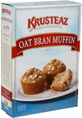 Krusteaz oat bran box front view showing size and branding for pantry convenience