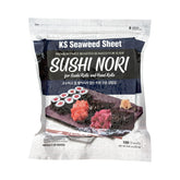 KS seaweed front packaging showing 100-sheet pack and product benefits