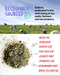Kubo Tea brewed iced cup demonstrating a refreshing, sustained energy alternative
