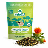Kubo Tea front packaging showing organic label and 20 tea bags benefit clarity