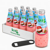 Kuii front packaging showing strawberry coconut flavor and bold branding benefit