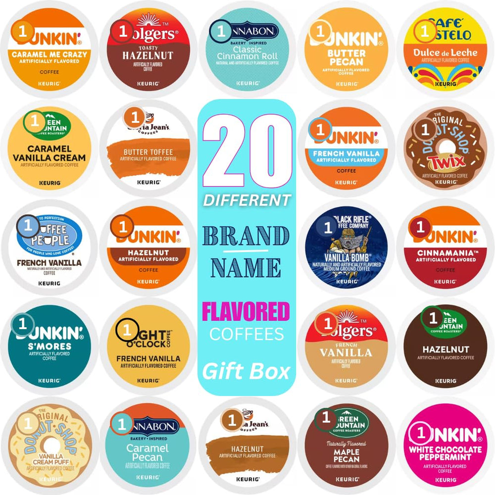 KUPIX front box showing 20 unique pods and brand mix for easy gifting