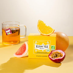 Kusmi Tea BB Detox brewed cup steaming hot for comforting daily enjoyment