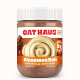 KWEEN jar front view showing label and cinnamon-roll flavor, attractive shelf benefit