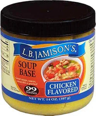 L.B. Jamison's front jar packaging showing label and 2-pack benefit for pantry convenience