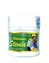 La Boliviana travel tin front view showing compact portable sweetener
