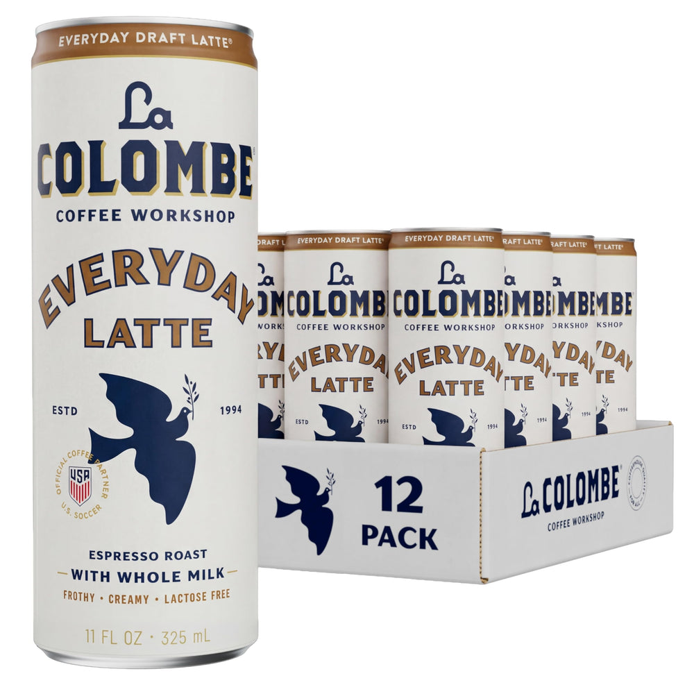 La Colombe front packaging of 12-pack showing convenience and freshness