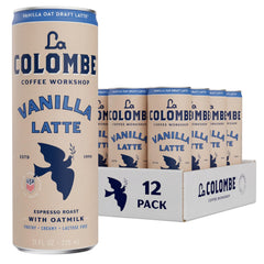 La Colombe front packaging showing 12-can pack and grab-and-go convenience