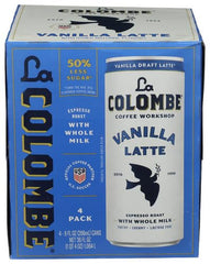 La Colombe can front view showing branding and creamy vanilla benefit