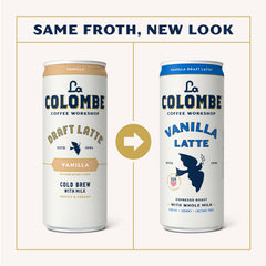 La Colombe can side label close-up highlighting real ingredient callouts benefit