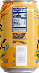 La Croix orange poured in glass with ice and orange slice for natural refreshment