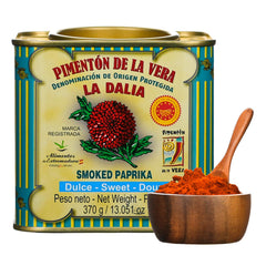 La Dalia front packaging showing jar and label, highlighting authentic Spanish origin and versatile use