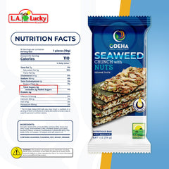 L.A. Lucky Brand close-up of seaweed and mixed nuts texture and crunch